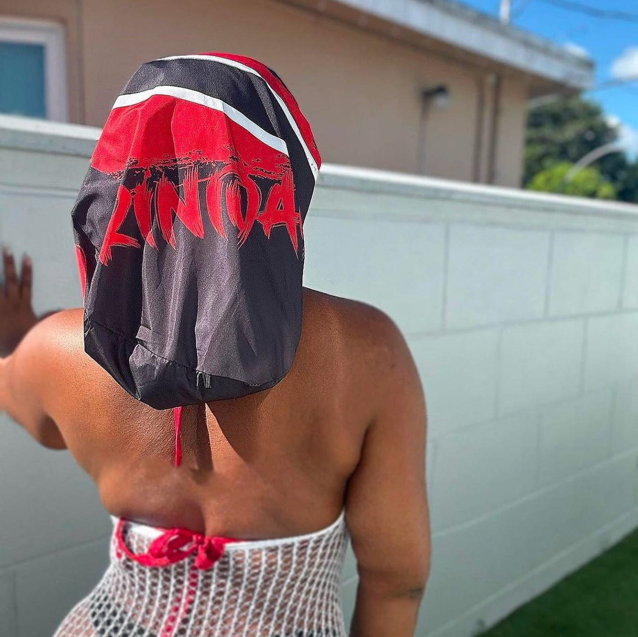 XXL Satin-Lined Beanie Shower Cap Trinidad